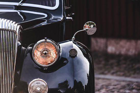 Old car in Gamla Stan, Lidköping, Sweden